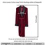 Astor Luxury Cotton Long Velvet Robe In Burgundy, thumbnail 6 of 6
