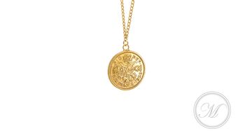 Queen Elizabeth Sixpence Coin 24k Gold Plated Necklace, 3 of 12