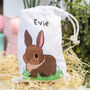 Personalised Rabbit Easter Egg Hunt Drawstring Bag, thumbnail 3 of 7