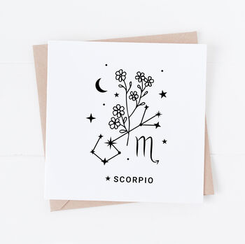 Personalised Scorpio Zodiac Star Sign Card, 3 of 3