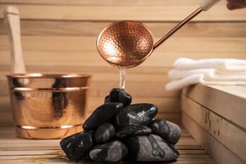 Handmade Solid Copper Sauna Bucket And Ladle Set, 6 of 7