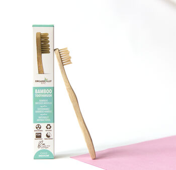 Children's Bamboo Toothbrush With Bamboo Bristles, 2 of 9