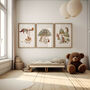 Sage Green Woodland Nursery Art Print Set, thumbnail 1 of 2