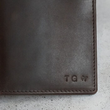 Personalised Vintage Leather Travel Wallet, 6 of 12