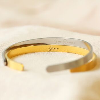 Personalised Stainless Steel Torque Bangle, 5 of 11