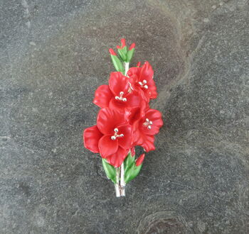 Gladioli Flower Brooch, 4 of 5