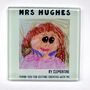 Personalised Child's Drawing Teacher Glass Coaster, thumbnail 3 of 5