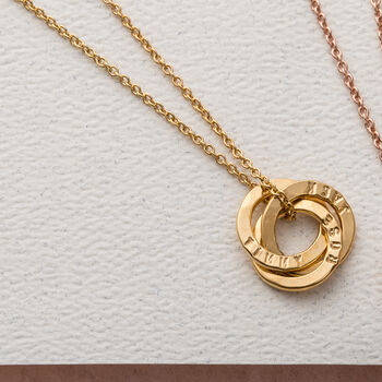 Personalised Micro Russian Ring Necklace, 2 of 8