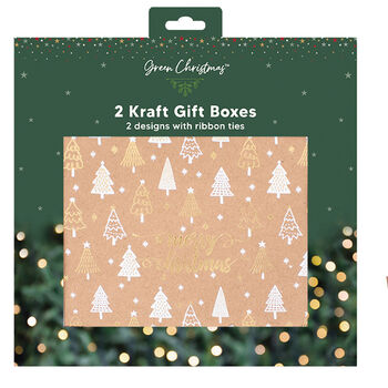 Kraft Christmas Snowflake Gift Boxes Two Pack, 8 of 8