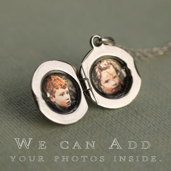 Sterling Silver Tiny Round Locket Necklace, 3 of 9