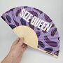 Handheld Size Queen Folding Fan, thumbnail 3 of 3