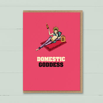 Funny Card For Her ‘Domestic Goddess’, 3 of 4