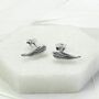 Sterling Silver And Gold Dove Wing Stud Earring Pack, thumbnail 3 of 4