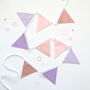 Lilac And Pink Sparkle Bunting, thumbnail 4 of 5