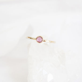 Catalina Ring // Pink Tourmaline And Gold Ring, 2 of 5