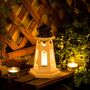 Tealight Distressed Wooden Decorative Candle Lantern, thumbnail 3 of 9