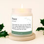 Gingerbread Scented Christmas Candle | 'Peace' Definition | Seasonal Winter Home Décor, thumbnail 1 of 4