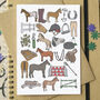 Horse Riding Alphabet Art Print Unframed, thumbnail 3 of 4