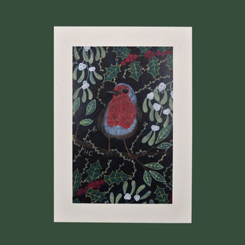 Pack Of Five Reusable Eco Friendly Christmas Cards Blank Or Optional Handwritten Message, 8 of 10