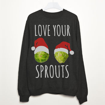 Love Your Sprouts Women's Christmas Sweatshirt, 2 of 2