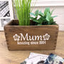 Carved Beech Wood Pot Planter For Mum, thumbnail 1 of 5