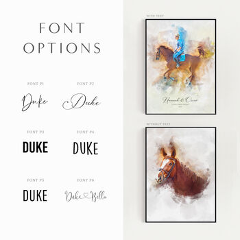 Custome Watercolor Horse Portrait Gift For Horse Owners, 7 of 7