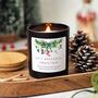 Auntie And Uncle Personalised Christmas Candle Handmade Holiday Gift, thumbnail 6 of 8