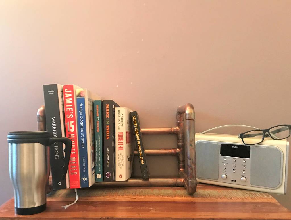 Copper Pipe Extendable Book Shelf, 1 of 4