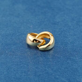 Thick Gold Huggie Hoops, 12 Mm Huggie Hoop Earrings, Minimalistic Hoops, 5 of 7