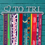 'Love To Tri' Medal Hanger Holder Wall Display, thumbnail 1 of 4