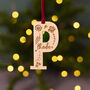 Personalised Engraved Letter Christmas Tree Decoration, thumbnail 3 of 3