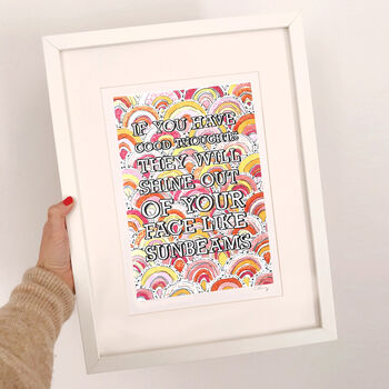 'Good Thoughts' Illustrated Typography Print, 2 of 3