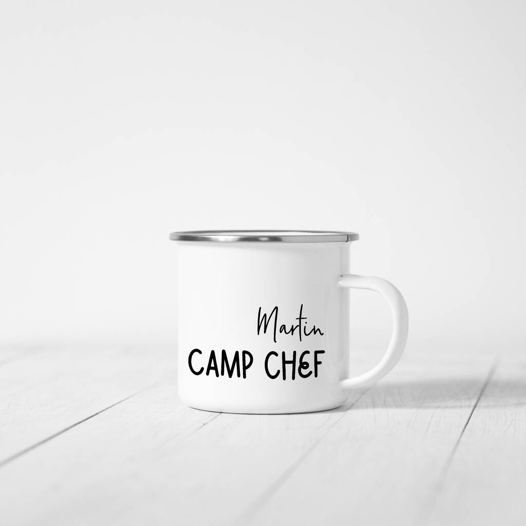 Personalised Camp Chef Camping Mug By Snappy Crocodile Designs