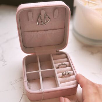 Portable Jewellery Box Light Pink, 4 of 11