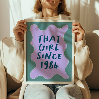 That Girl Since Personalised Birth Year Birthday Print, 12 of 12