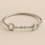 Small Sterling Silver Snaffle Bangle, thumbnail 1 of 6