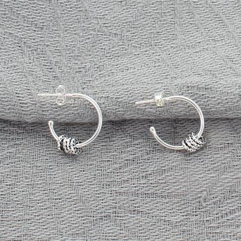 40th Birthday Infinity Ring Hoop Earrings, 2 of 6