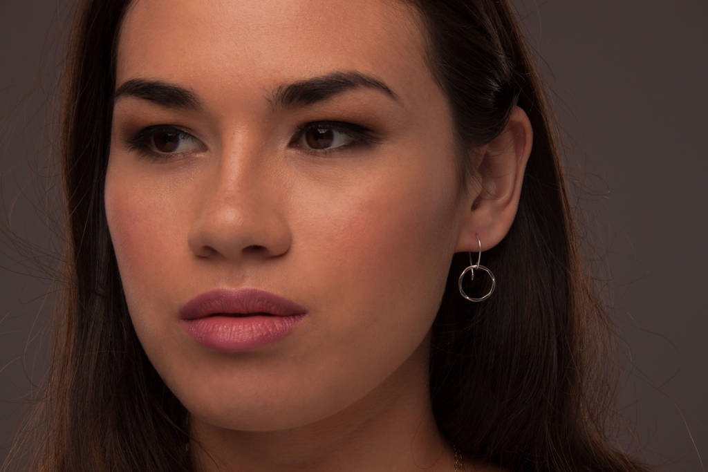 Sterling Silver Dainty Hoop Earrings By Lulu + Belle