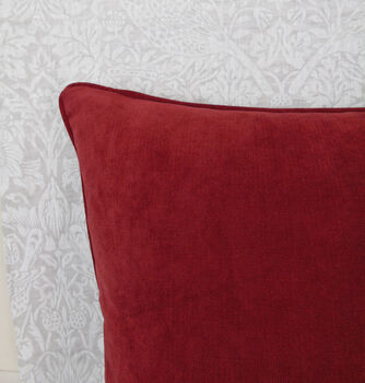 Red Claret Pimpernel William Morris 18' Cushion Cover, 6 of 6