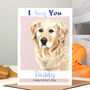 Golden Retriever Father's Day Card, thumbnail 3 of 6