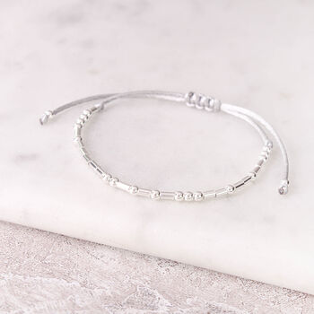 Sterling Silver 'Be You Always' Morse Code Bracelet, 2 of 7