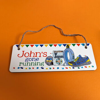 Personalised Gone Running Sign, 4 of 7