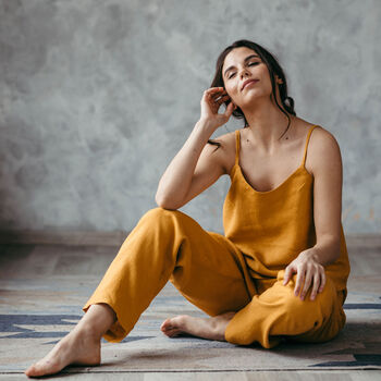 Linen Nightwear Set | Pyjama Cami And Bottoms, 10 of 12