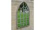 42cm Grey Arched Window Mirror – Indoor And Outdoor Décor, thumbnail 1 of 2