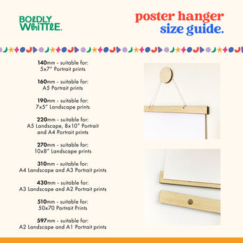 Magnetic Wooden Poster Hanger, 6 of 6