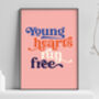 'Young Hearts Run Free', Song Lyrics Print, thumbnail 1 of 8