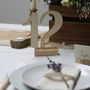 Wooden Calligraphy Table Numbers, thumbnail 6 of 6