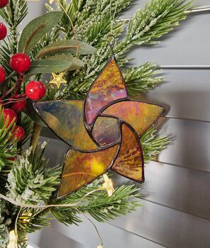 Iridescent Golden Star Ornament, 5 of 5