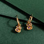 Amethyst Gold Vermeil Plated Hoops February Birthstone, thumbnail 5 of 9