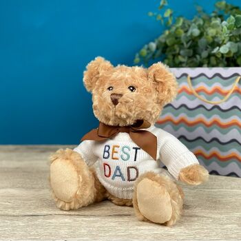 Father’s Day ‘Best Dad’ Keeleco Small Dougie Gift Bear, 2 of 5